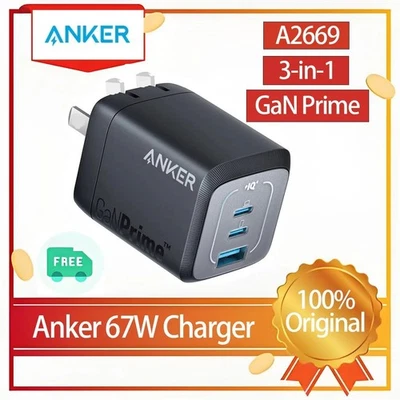 Anker Fast Charging Adapter with 67W USB C Charger &30W GaN PIQ 3.0 Wall Charger - Image 1 of 4