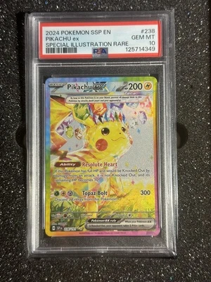 Pokemon Pikachu ex Surging Sparks Special Illustration Rare #238 PSA 10 Gem Mint - Image 1 of 2