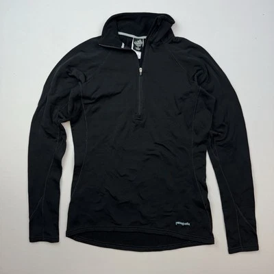 Camisa Capa Base Patagonia Capilene Mujer M Negra Cuarto Cremallera Polartec 43475 Foto 1 de 4