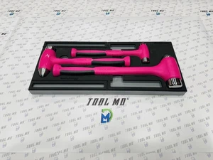 Snap-on Tools NEW 3pc ELECTRIC PINK Dead Blow Ball Peen Hammer Set HBBD301FEP - Bild 1 von 8