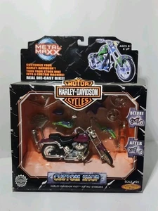 Harley/Davidson Softail 1/20 Metal Maxx Diecast Bike NIP With Parts NEW - Picture 1 of 5