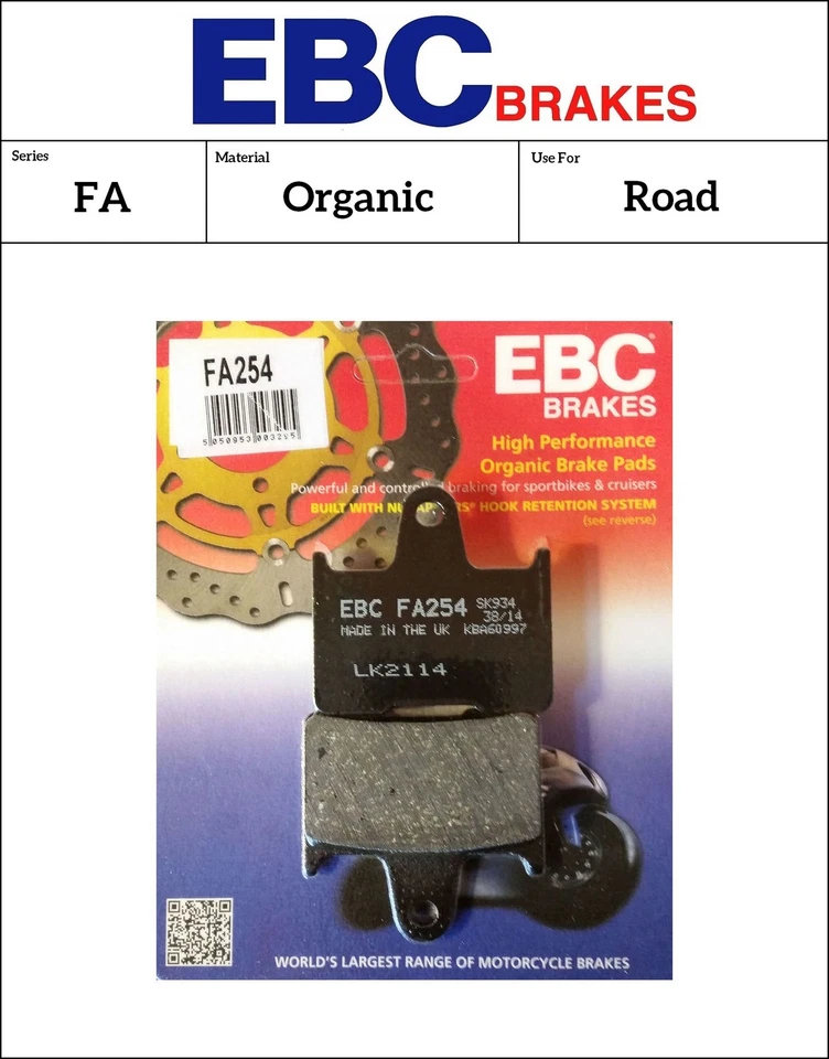 Kawasaki ZZ-R ABS 1400 D 2008-2011 [Rear EBC FA-Series Organic Brake Pads] - Image 1 of 1