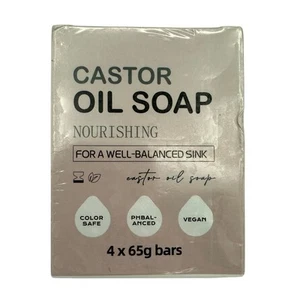 Nourishing Moisturizing Soap Bars Enriched with Castor Oil 4x65g - Picture 1 of 3
