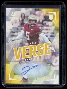 2024 Panini Luminance Jared Verse Rookie Auto Gold RC/100 Rams - Foto 1 di 2