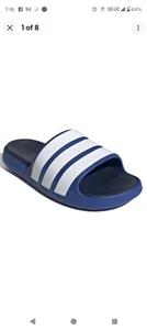 adidas Znsory Slide Sandal Blue/Black/White NEW Man's # 8 Women's # 9 Sandals - Bild 1 von 10