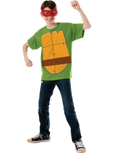 Childs Teenage Mutant Ninja Turtles Raphael Eye Mask Costume Shirt Large 12-14 - Picture 1 of 1