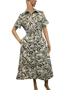 Boden Midi-Shirtkleid Milkshake Tropic Foliage elfenbeingrün Damengröße 4 - Bild 1 von 12