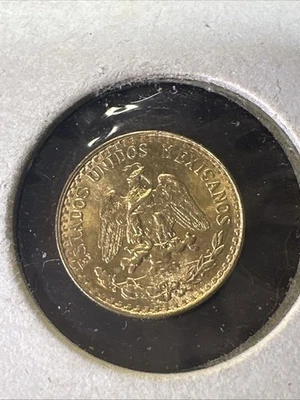 Moneda de oro 1945 Mo 2 pesos dos 2 pesos México .900 Foto 1 de 2
