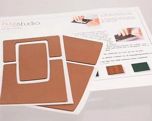 Cubierta de repuesto de cuero sintético para cámara terrestre Polaroid SX-70 con instrucciones - bronceada - Imagen 1 de 6