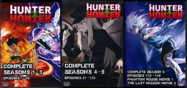 DVD ANIME HUNTER X HUNTER Temporada 1 Vol.1-92 Final + OVA + 2 PELÍCULAS  Región Todos