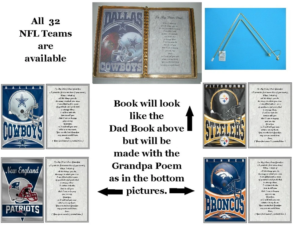 Personalized Grandpa NFL Birthday,Father's Day,Valentine's Day or Christmas Gift - Image 1 of 1