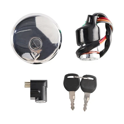 Ignition Switch Lock & Fuel Gas Cap Key Set For Suzuki GN125 1982-2001 2000 E6 - Image 1 of 4