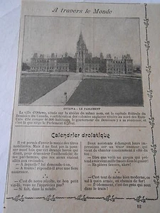 Ottawa Le Marlement Canada Image Print 1909 - Picture 1 of 1