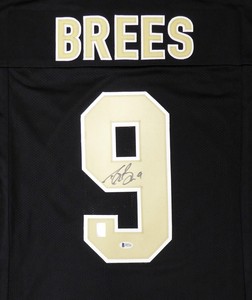 drew brees signed jersey framed