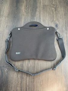 BUILT Laptop Bag Zipper Case Portfolio Grey Neoprene Sleeve for 15” MacBook Pro - Picture 1 of 5