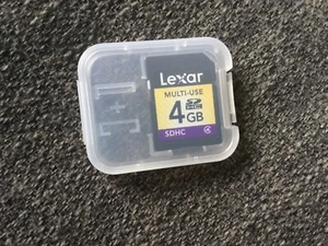 LEXAR 4GB FULL SIZE SD HC CARD - CLASS 4 SPEED MEMORY CARD - Picture 1 of 1