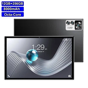 2025NEW 12GB+256GB Tablet PC Android 14 Pad 12S PRO Wifi Tablets 10.1 In 8000mAh - Picture 1 of 16