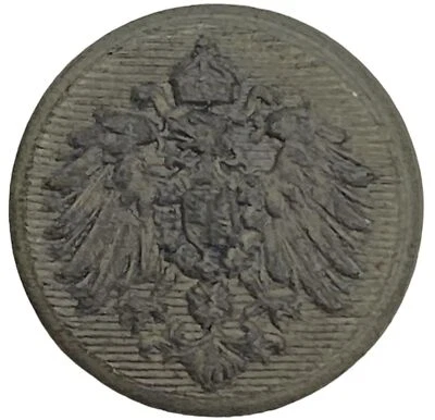 Shank Button German Empire Pfenning Military Uniform Antique Vintage  Sewing Art - Image 1 of 4