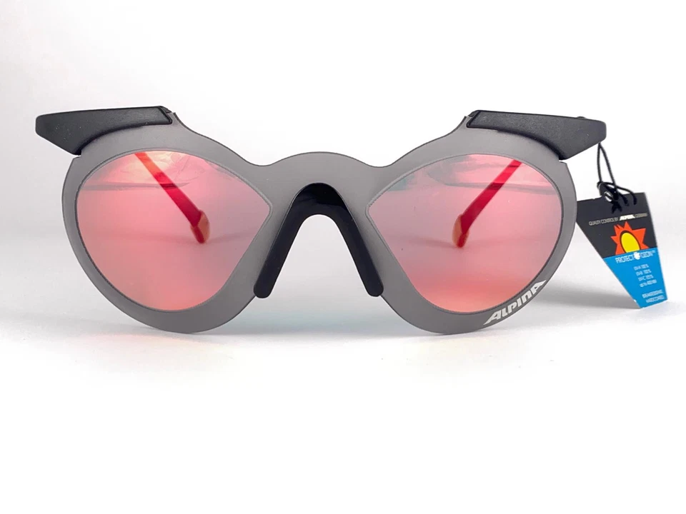 稀有完好老式阿尔皮纳专业体育硬涂层镜片太阳镜1990年代德国 — 第 1/4 张图片