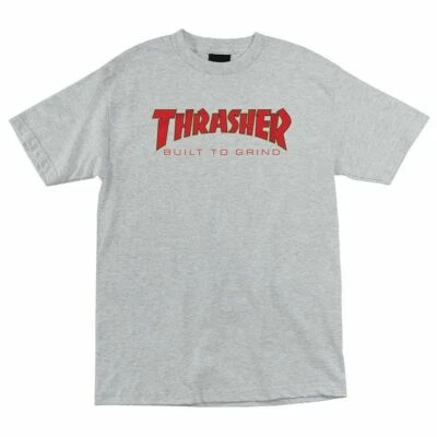 Independent Trucks x Thrasher BTG BUILT TO GRIND Skateboard T Shirt ASH - Image 1 of 2