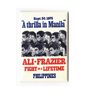 MUHAMMAD ALI vs FRAZIER / THRILLA IN MANILA - VINTAGE BOXING POSTER MAGNET - Picture 1 of 5