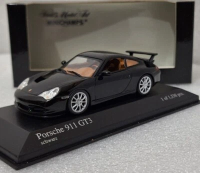 保时捷 911 (996) GT3 黑色 2003 1: 43 Minichamps 400062024 极为罕见!! — 第 1/4 张图片