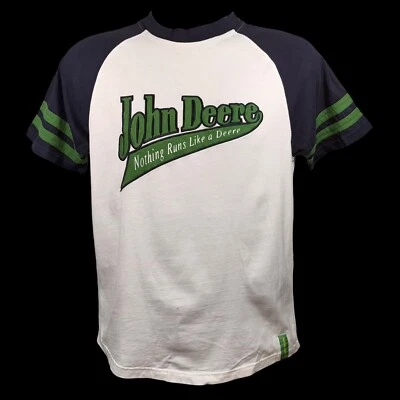 John Deere Youth Shirt 14-16 Blue/Green Short Sleeve Embroidered T-Shirt - Image 1 of 4