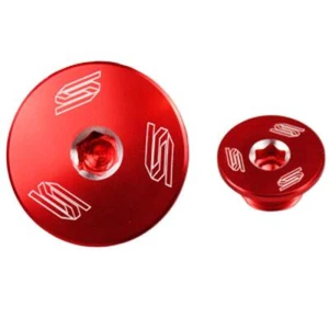 SCAR Tornillo de la Tapa Encendido Apto An Kawasaki KX 250F ab11 450F ab09 Rojo - Imagen 1 de 1