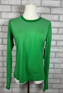 Camicia standard cotone Citizen manica lunga Sun Fade verde maglia Supima nuova con etichetta - Foto 1 di 8