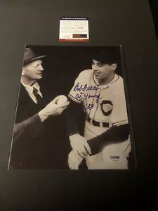 Bob Feller Autographed Cy Young PSA DNA Authentication 8x10 Photo Very Rare $$$ - Picture 1 of 4