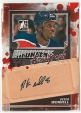 2011-12 ITG Enforcers Autographs #APW Peter Worrell In The Game