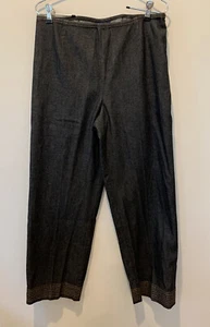 Denim negro ligero Ann Taylor Petites Relax 100 % algodón cremallera lateral talla 10p - Imagen 1 de 7