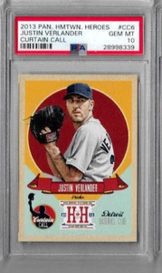 2013 Panini Hometown Heroes Justin Verlander Curtain Call PSA 10 - Picture 1 of 2