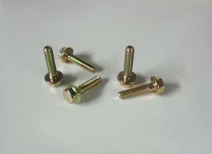 5x Tornillo hexagonal con brida M6x25 amarillo galvanizado para coches clásicos y Youngtimer - Imagen 1 de 2