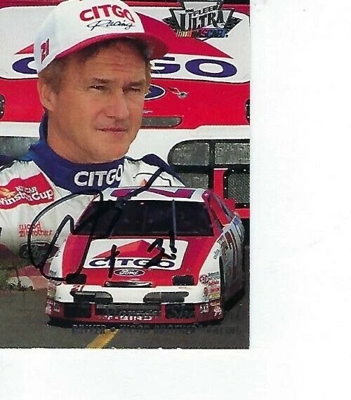 MORGAN SHEPHERD SIGNED 1996 FLEER ULTRA #50 - NASCAR - Image 1 of 1