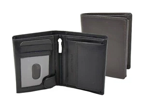 Mens Soft Leather Small Wallet Bifold ID Credit Cards Coins Banknotes Holder NEW - Picture 1 of 13