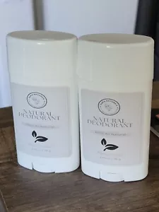 (2 Pack) Unscented Men's Womens Fragrance Free Deodorant All Natural Ingredients - Picture 1 of 3