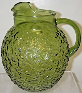 Anchor Hocking Glas Milano Lido Avocado Grün Krug 96 Unzen Rinde Knistern - Bild 1 von 6