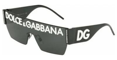Gafas de sol Dolce Gabbana DG2233 01/87 negras cuadradas grises 143-145 mm no polarizadas Foto 1 de 3