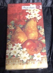 Punch Studio Guest paper napkins 16 new-Christmas Pear Theme - Picture 1 of 1