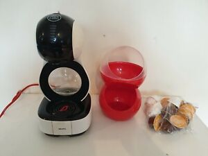 Krups  Pod Coffee Machine Maker Dolce Gusto Lumio  White pod container and pods