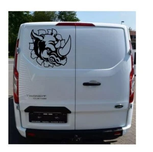 Adesivo Auto Rinoceronte 25x23cm Camper Transporter tanti Colori - Foto 1 di 3