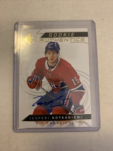 2018-19 UD SP ROOKIE SIGNATURES #130 JESPERI KOTKANIEMI RC AUTO GROUP A 1:537
