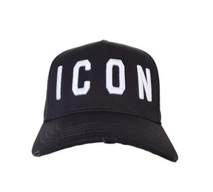 Dsquared2 Casquette Baseball BCW4001 05C00001 M063 Homme ICON Noir - Imagen 1 de 6
