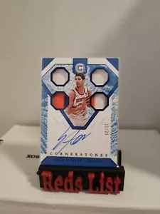 2018-19 Cornerstones Quad Jersey Auto Quartz 21/25 Enes Kanter Freedom Knicks - Picture 1 of 16