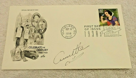 FIRST DAY OF ISSUE CELEBRAST THE CENTURY 1930-1939 SIGNED BY ANNETTE FUNICELLO Cover