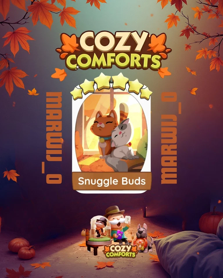 Snuggle Buds - Monopoly Go set 17 - Image 1 of 1