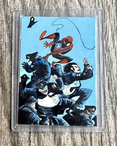 2024 MARVEL HOBBY HOLODECK SUPERHERO SPIDER-MAN RARE SKY SKETCH ARTIST AUTO 1/1 - Picture 1 of 2