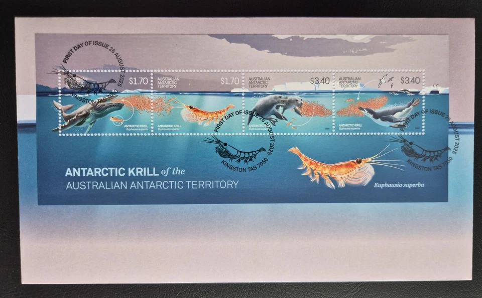 Australia 2025 (AAT) / Krill antártico (Euphausia superba) / FDC Foto 1 de 1