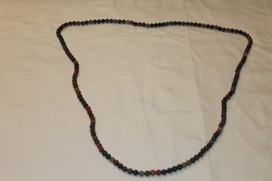 Bloodstone Bead Necklace 17.5 Inches No Clasp Small Beads - Picture 1 of 9